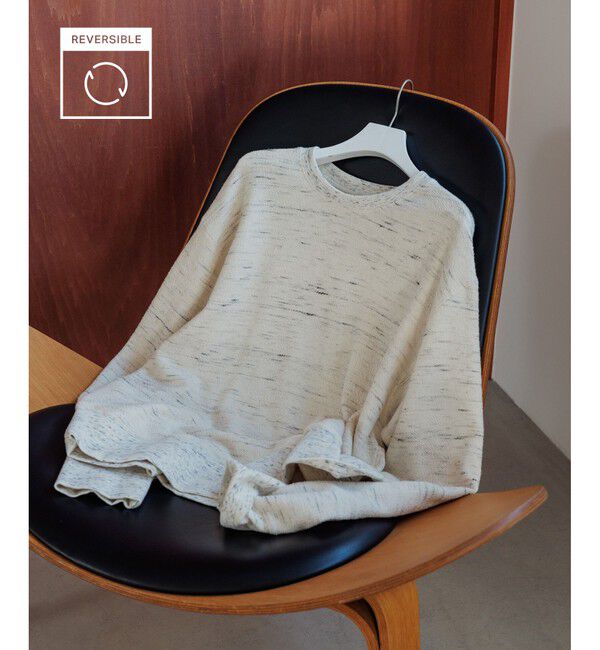 ADAM ET ROPE'「【リバーシブル/パイル】クルーネック スウェット プルオーバー / ロングシーズン着用可能」|スウェット・ジャージ|生成サブ