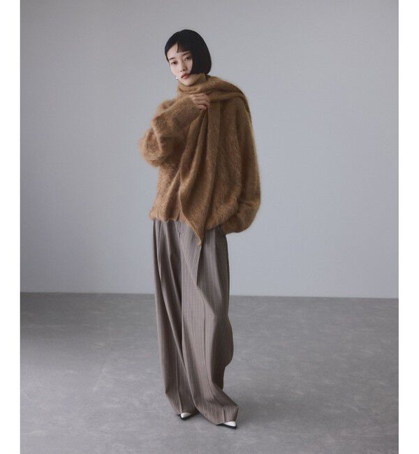 ADAM ET ROPE'「ブラッシュカシミアストール」|ストール|