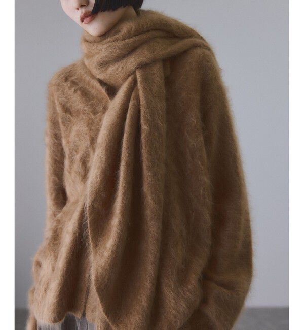ADAM ET ROPE'「ブラッシュカシミアストール」|ストール|