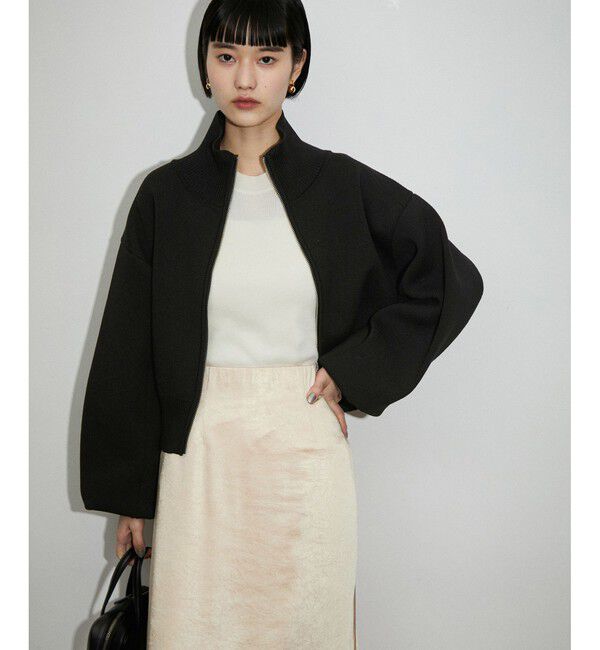 ADAM ET ROPE'「【WEB限定】ショートジャカードドライバーズニット」|カーディガン|