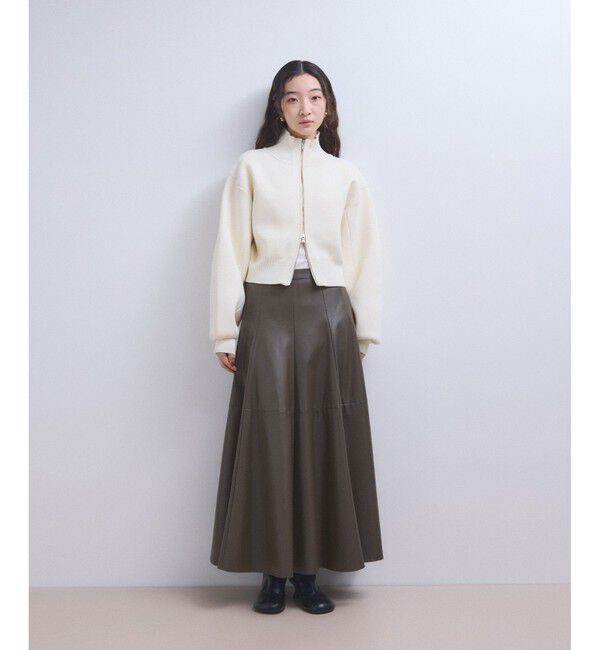 ADAM ET ROPE'「【WEB限定】ショートジャカードドライバーズニット」|カーディガン|