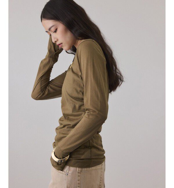 ADAM ET ROPE'「シアークルーネックトップス」|Tシャツ・カットソー|