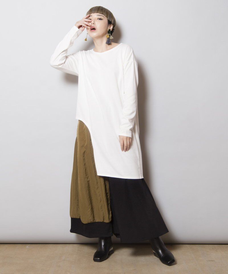  「アシンメトリーヘムプルオーバー」|Tシャツ・カットソー|