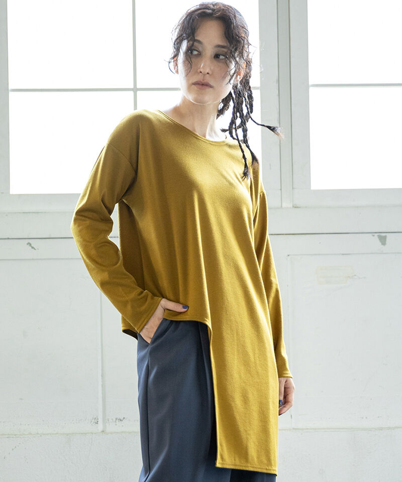  「アシンメトリーヘムプルオーバー」|Tシャツ・カットソー|OLIVE
