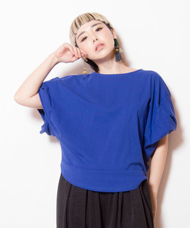  「ツイストスリーブプルオーバー」|Tシャツ・カットソー|BLUE