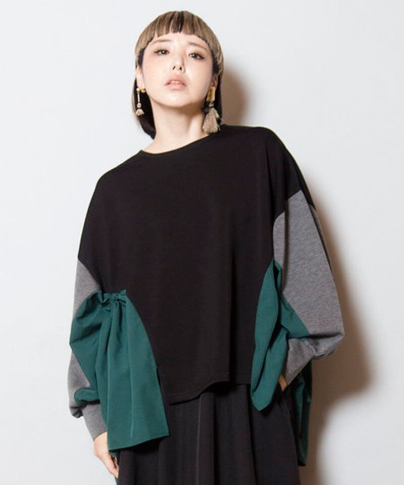  「サイドギャザープルオーバー」|Tシャツ・カットソー|GREEN
