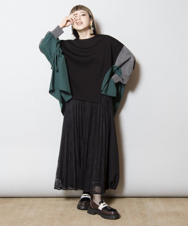  「サイドギャザープルオーバー」|Tシャツ・カットソー|