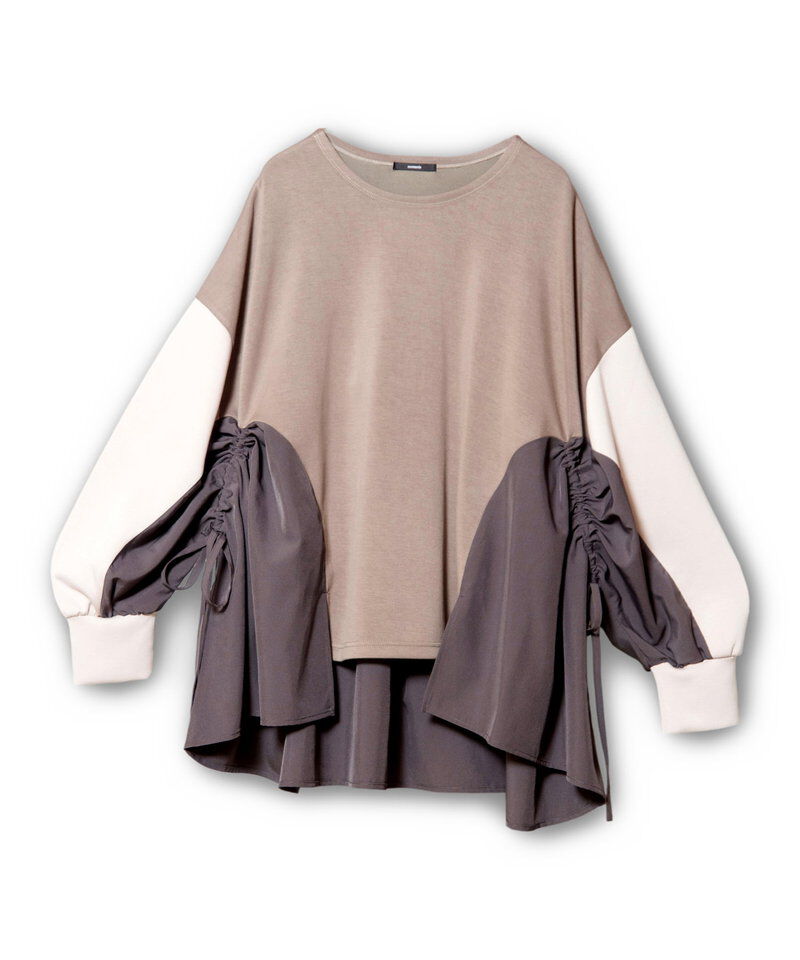  「サイドギャザープルオーバー」|Tシャツ・カットソー|
