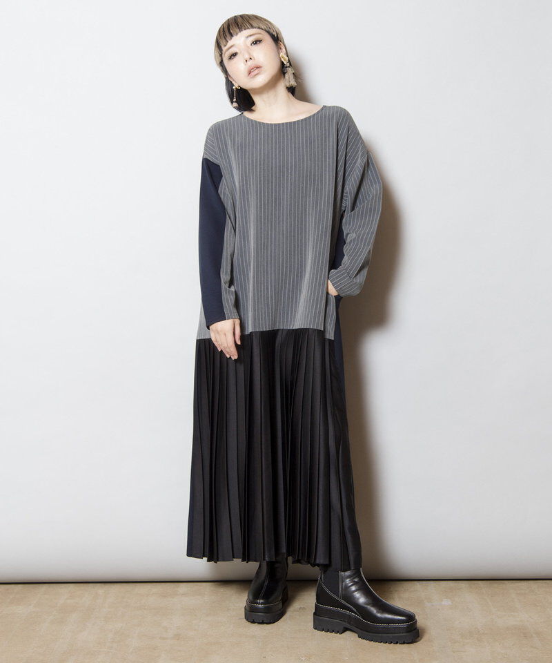  「2WAYバックプリーツワンピース」|ワンピース|