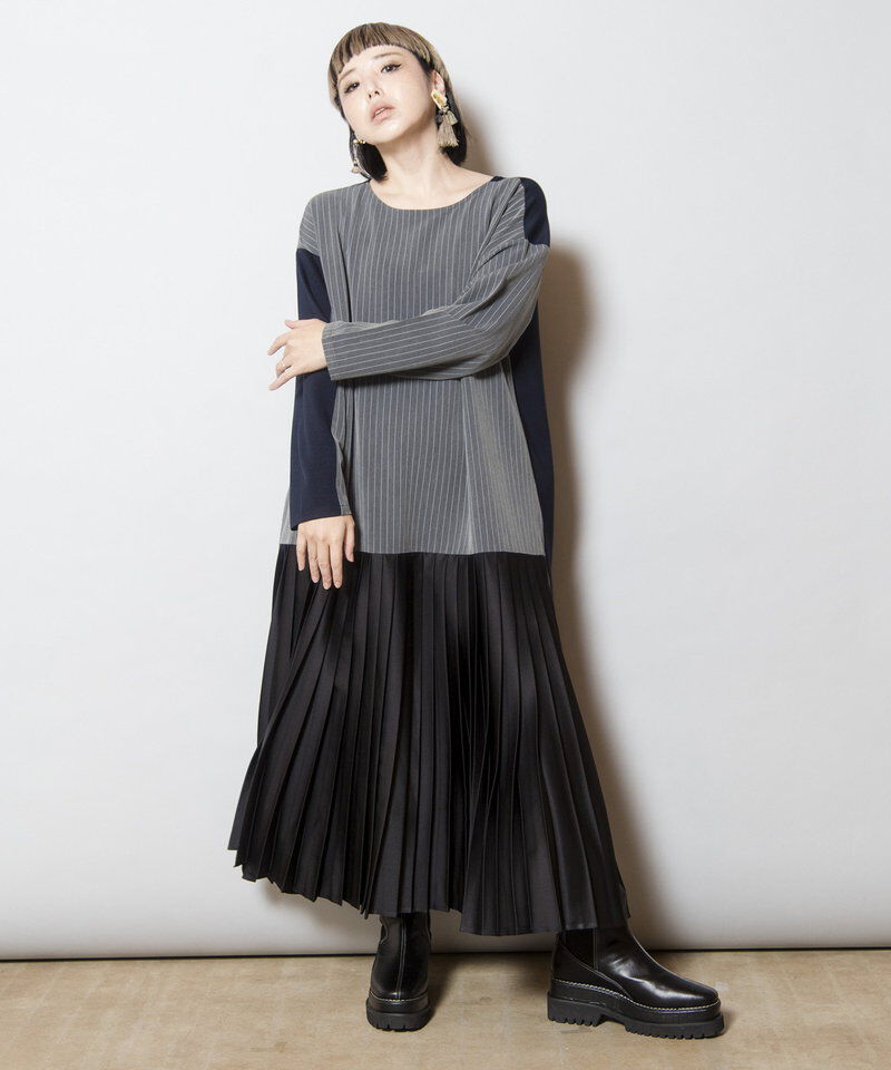  「2WAYバックプリーツワンピース」|ワンピース|