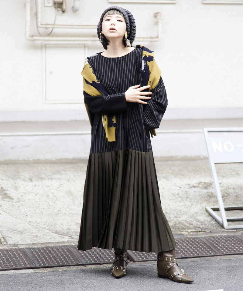  「2WAYバックプリーツワンピース」|ワンピース|