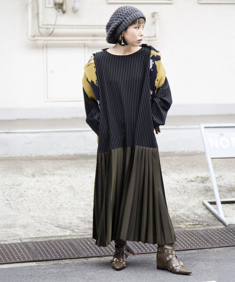  「2WAYバックプリーツワンピース」|ワンピース|