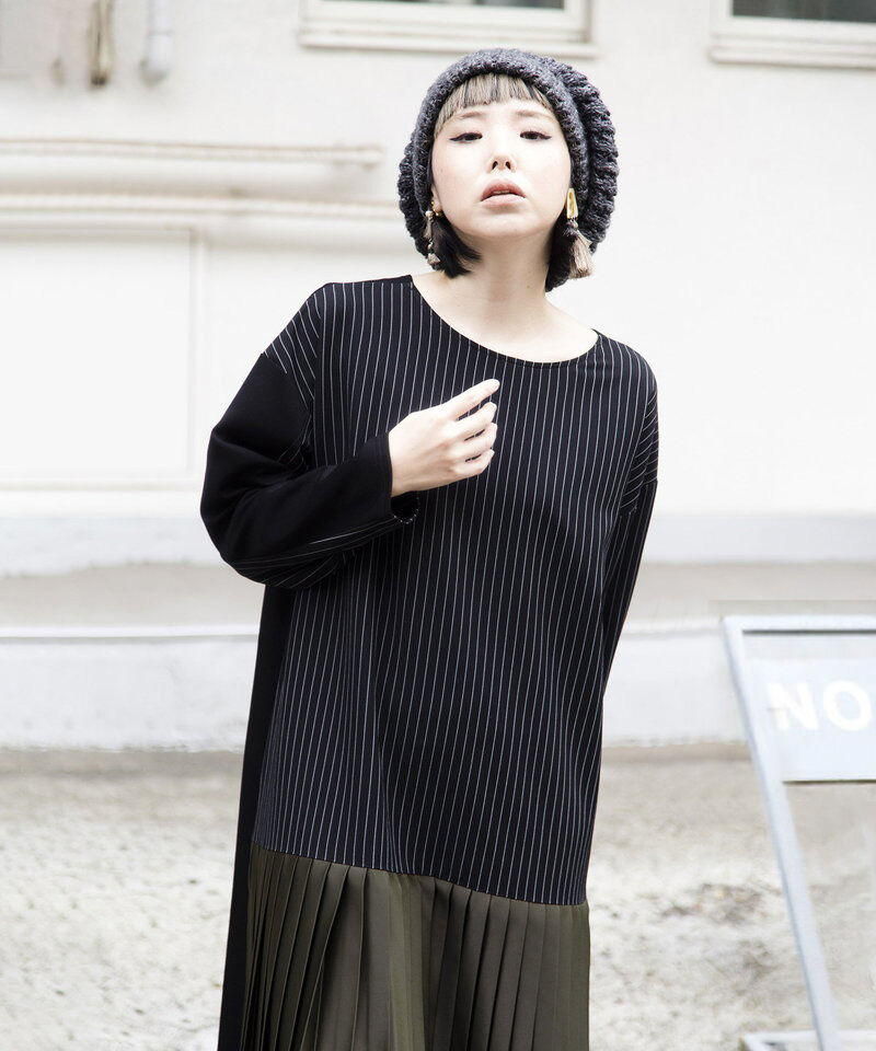  「2WAYバックプリーツワンピース」|ワンピース|