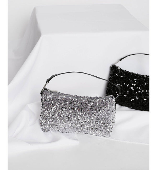  「【2.718】スパンコールミニバッグ」|トートバッグ|シルバー