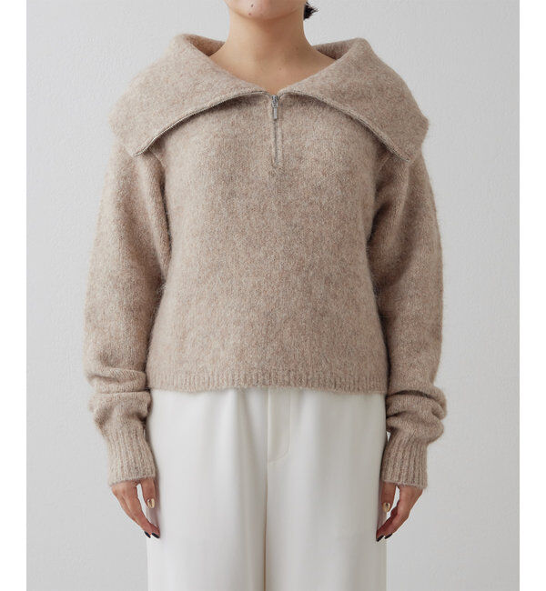 THE PAUSE「【THE PAUSE】ハーフジッププルオーバー」|ニット・セーター|