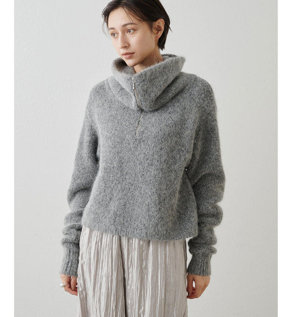 THE PAUSE「【THE PAUSE】ハーフジッププルオーバー」|ニット・セーター|