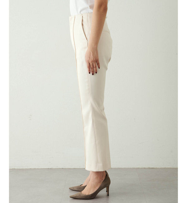  「ストレッチサテンフレアパンツ」|チノ|