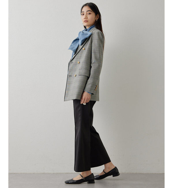  「ストレッチサテンフレアパンツ」|チノ|