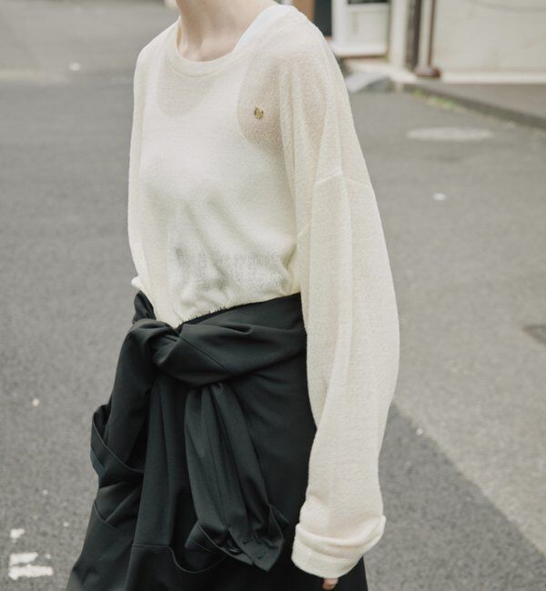  「ウールブレンドオーバーロンT」|Tシャツ・カットソー|