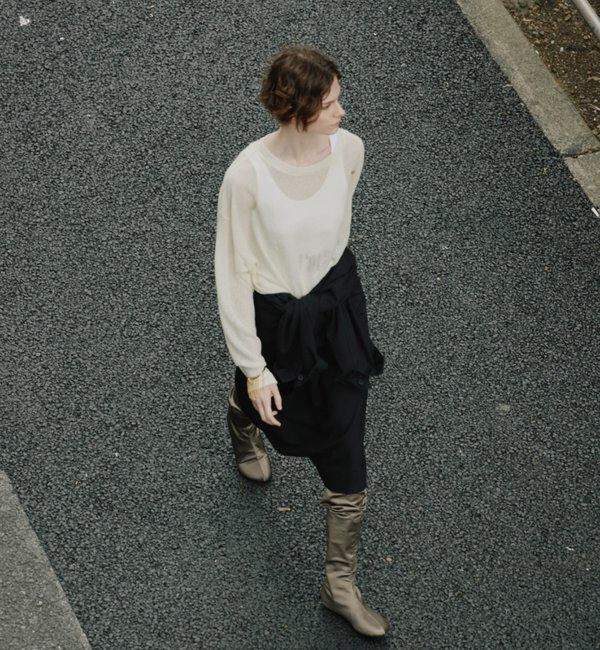  「ウールブレンドオーバーロンT」|Tシャツ・カットソー|