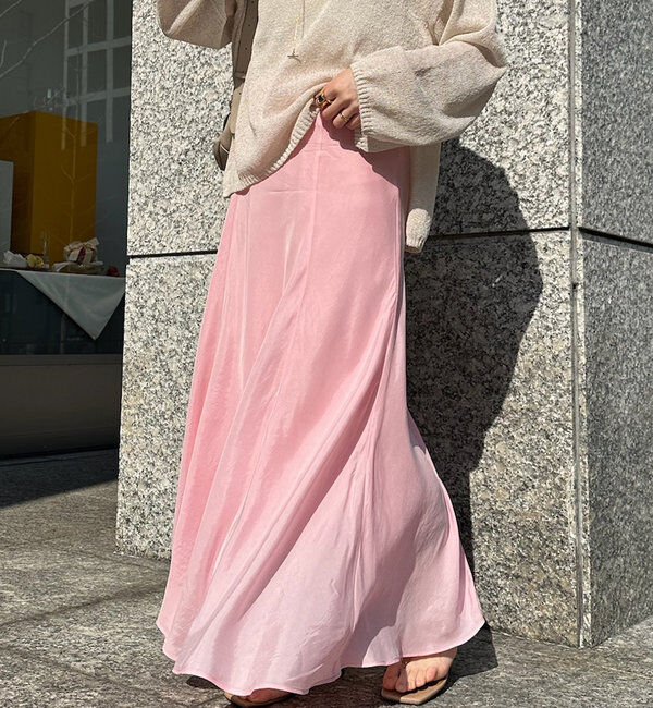  「キュプラフレアスカート」|スカート|ピンク