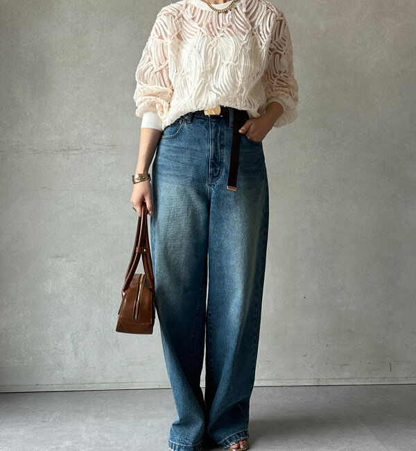  「長袖刺繍レーストップス」|シャツ・ブラウス|