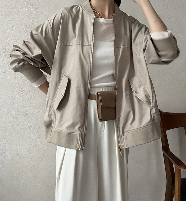  「バックフレアMA-1 」|ブルゾン・スタジャン|ベージュ