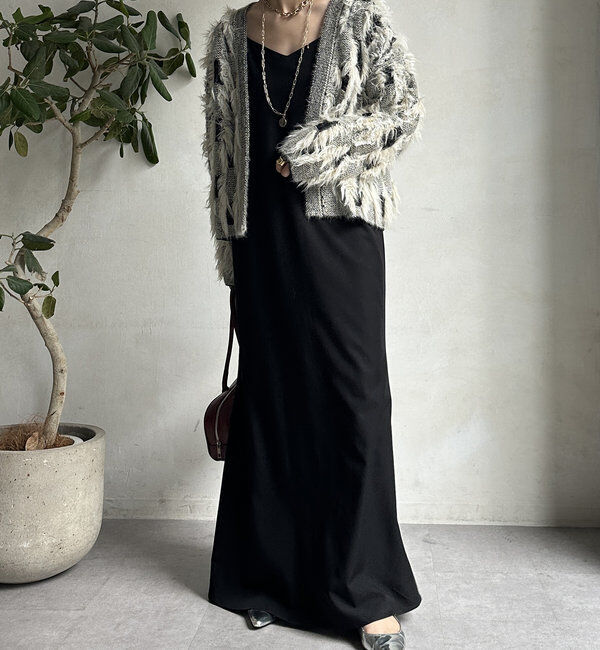  「【WEB限定】ニットジャガードカーディガン」|カーディガン|