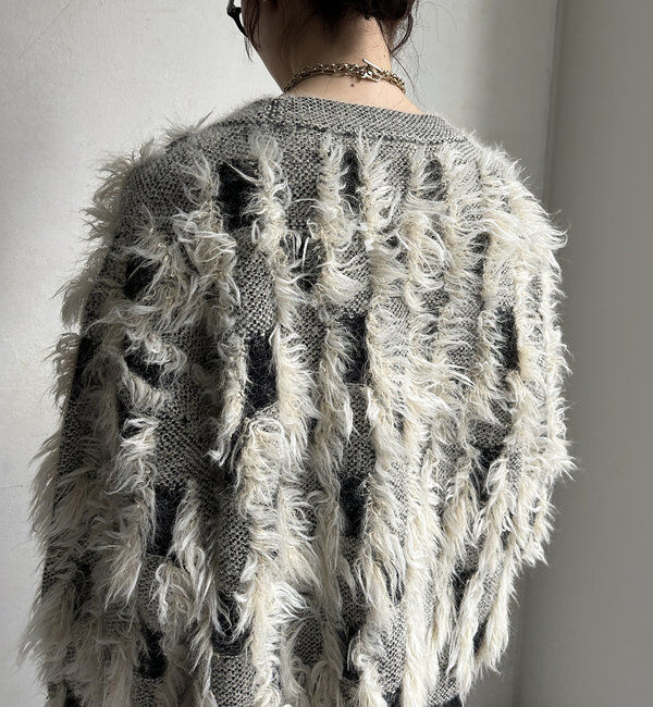  「【WEB限定】ニットジャガードカーディガン」|カーディガン|