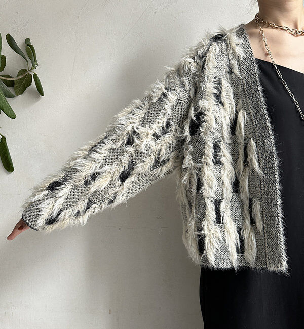  「【WEB限定】ニットジャガードカーディガン」|カーディガン|