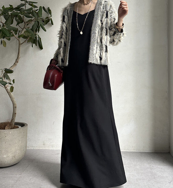  「【WEB限定】ニットジャガードカーディガン」|カーディガン|