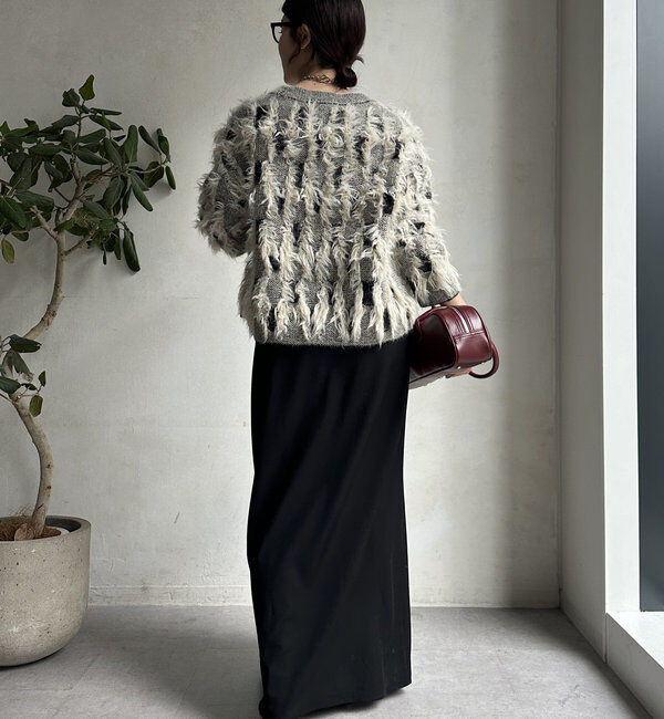  「【WEB限定】ニットジャガードカーディガン」|カーディガン|