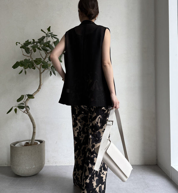  「【WEB限定】フラワープリントワイドパンツ」|チノ|