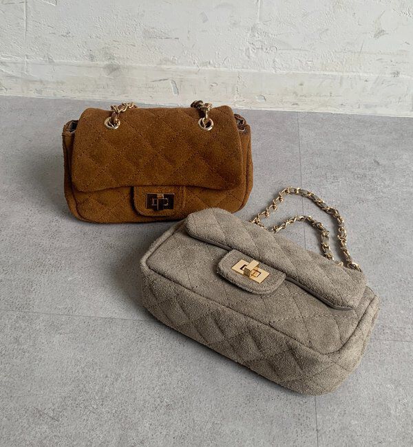  「キルティングスウェードショルダー」|トートバッグ|