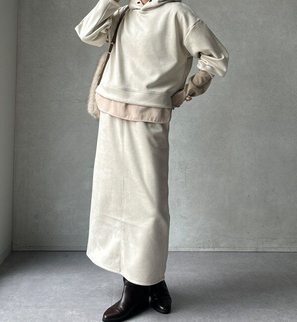  「【WEB限定】レイヤードフーディー＋イージータイトスカート」|スーツ|