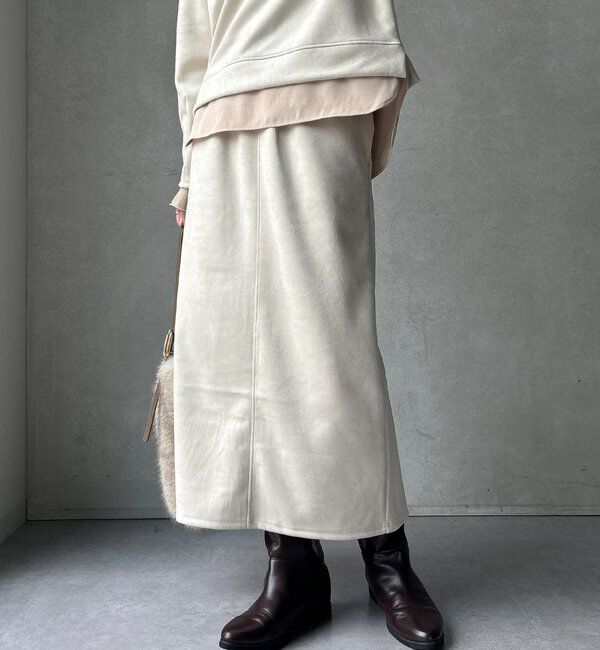  「【WEB限定】レイヤードフーディー＋イージータイトスカート」|スーツ|