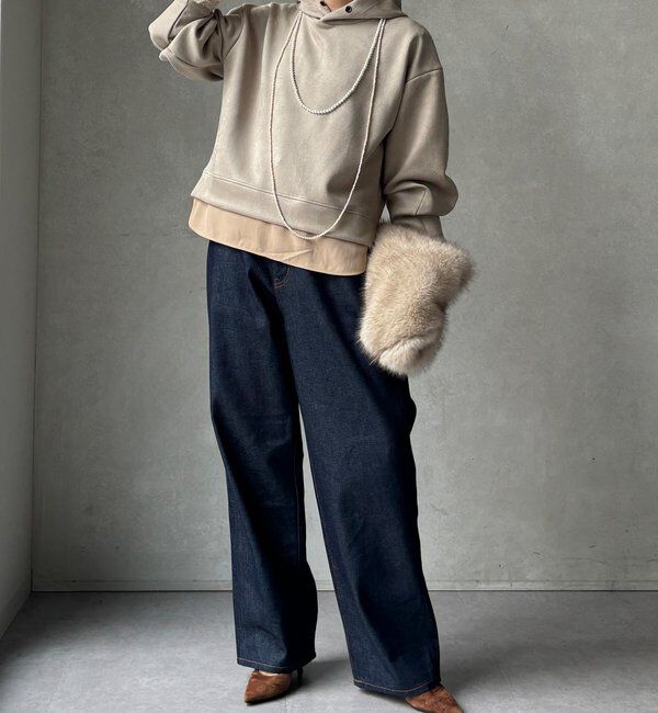  「【WEB限定】レイヤードフーディー＋イージータイトスカート」|スーツ|