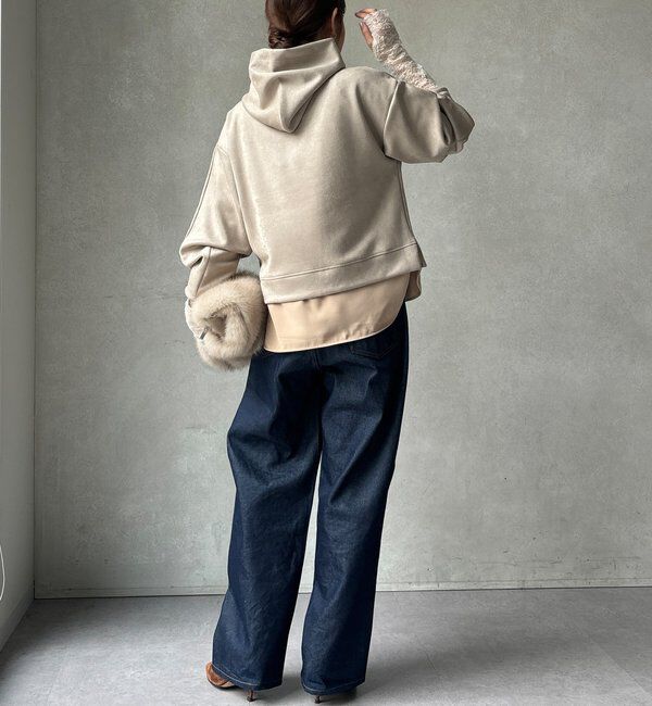  「【WEB限定】レイヤードフーディー＋イージータイトスカート」|スーツ|