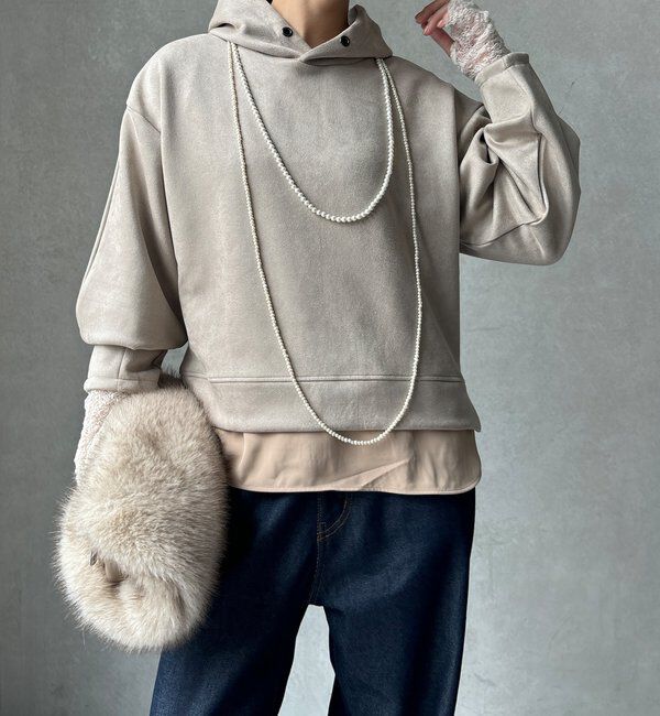  「【WEB限定】レイヤードフーディー＋イージータイトスカート」|スーツ|