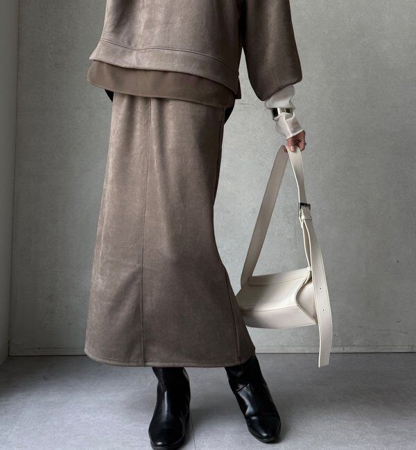  「【WEB限定】レイヤードフーディー＋イージータイトスカート」|スーツ|