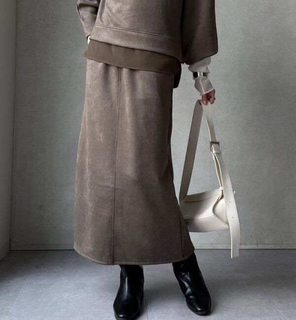  「【WEB限定】レイヤードフーディー＋イージータイトスカート」|スーツ|