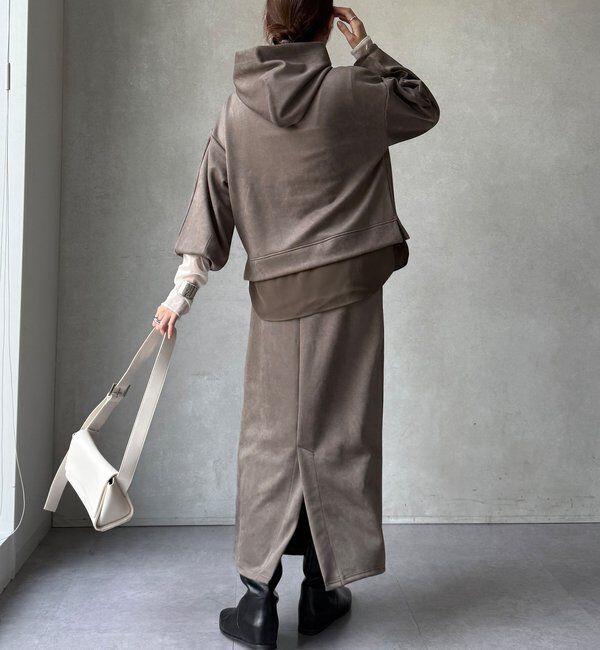  「【WEB限定】レイヤードフーディー＋イージータイトスカート」|スーツ|
