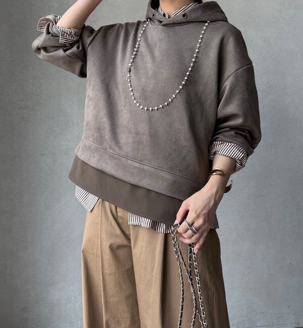  「【WEB限定】レイヤードフーディー＋イージータイトスカート」|スーツ|