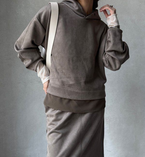  「【WEB限定】レイヤードフーディー＋イージータイトスカート」|スーツ|