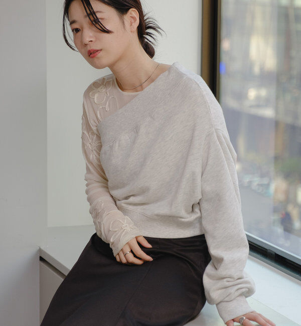  「*ワンショルダースウェット」|Tシャツ・カットソー|アイボリー