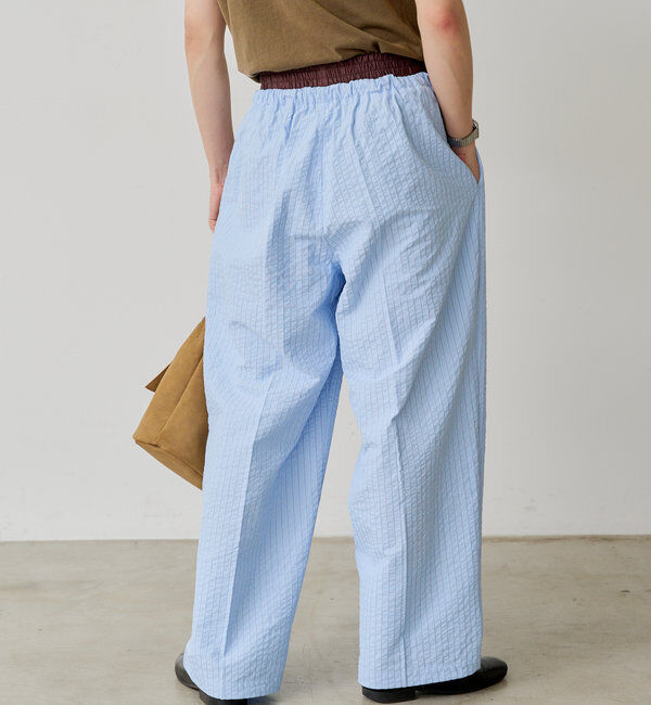  「*【WHIMSIC/SETUP対応】ウエストレイヤードストライプパンツ」|チノ|