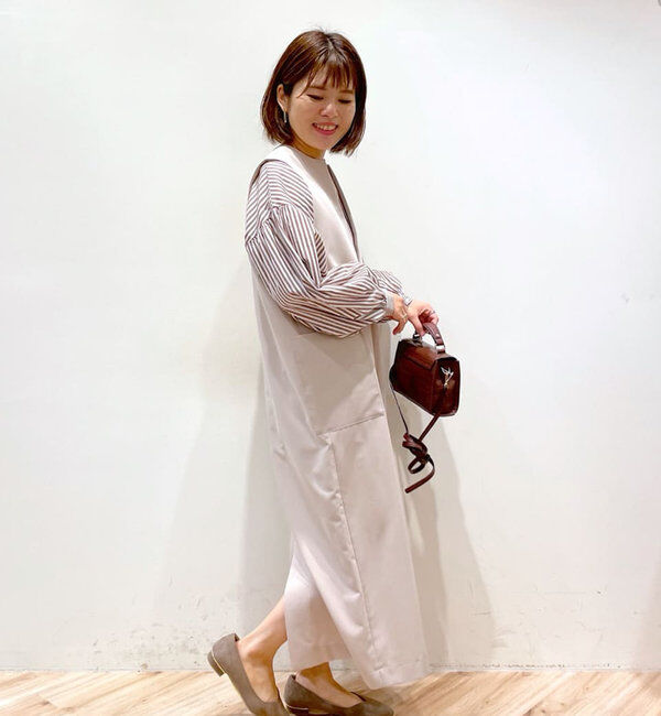  「《累計販売１万枚突破！・３サイズ展開》スリットネックジャンスカ」|ワンピース|