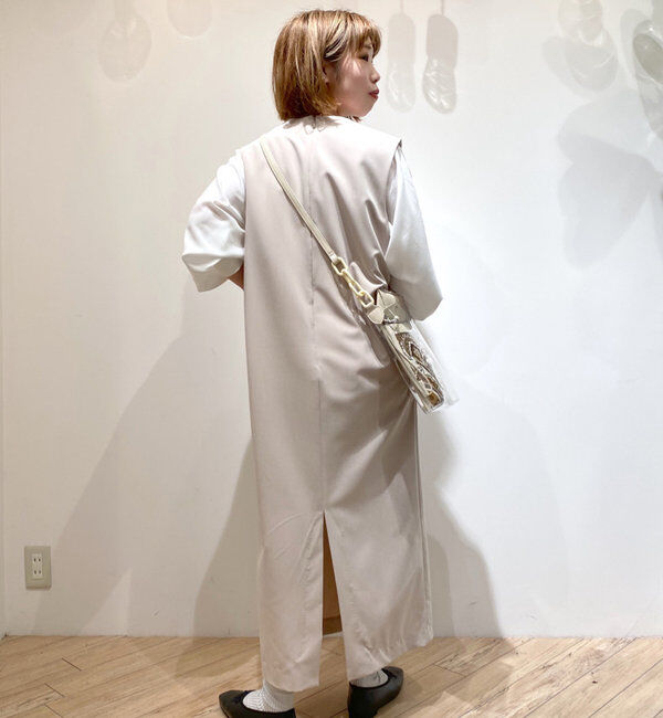  「《累計販売１万枚突破！・３サイズ展開》スリットネックジャンスカ」|ワンピース|