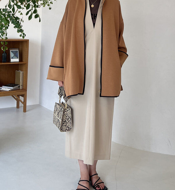  「《累計販売１万枚突破！・３サイズ展開》スリットネックジャンスカ」|ワンピース|