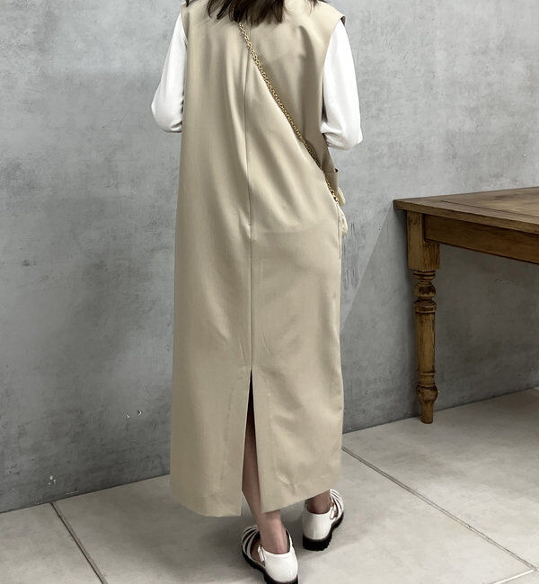  「《累計販売１万枚突破！・３サイズ展開》スリットネックジャンスカ」|ワンピース|